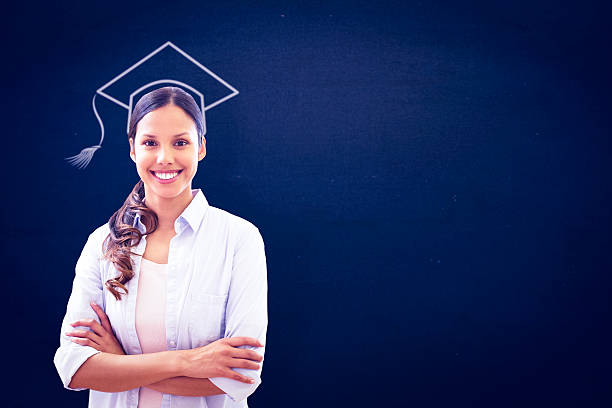 istock Composite image of smiling woman 486287346