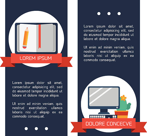 ilustrações de stock, clip art, desenhos animados e ícones de banners plana infográfico de educação. - owl mathematics education mathematical symbol