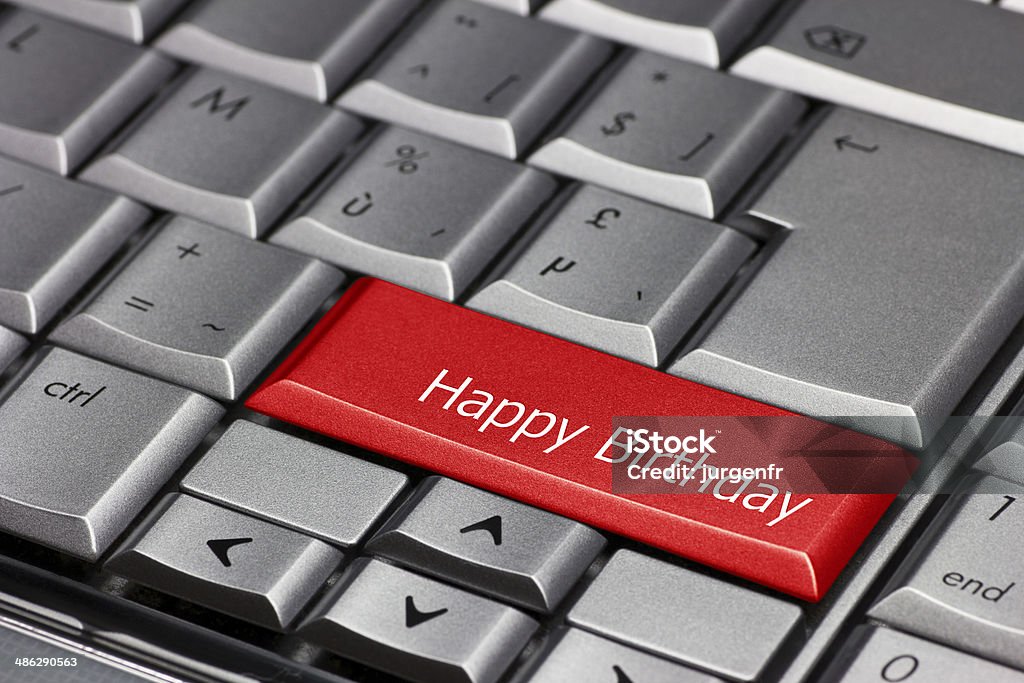 Computer Key - Happy Birthday Birthday Stock Photo