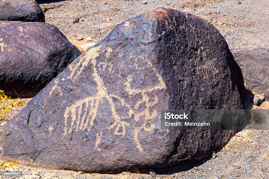 Site de pétroglyphes, à proximité de Gila Bend, Arizona - Photo de Antique libre de droits