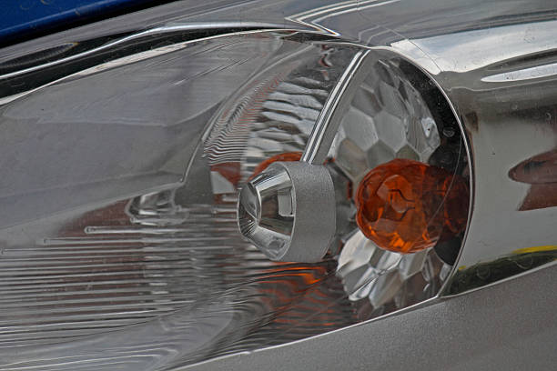 istock Head lamp of A car 486291115