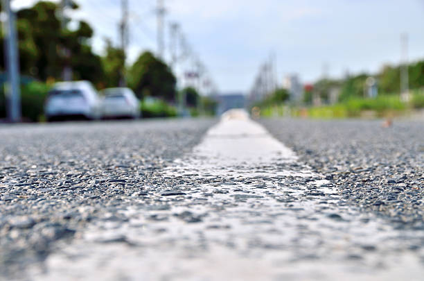 istock asphalt road with white line on center 486291952