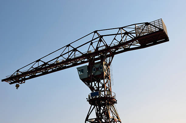 istock Old shipyard cranes, Tokyo, Japan 486294396