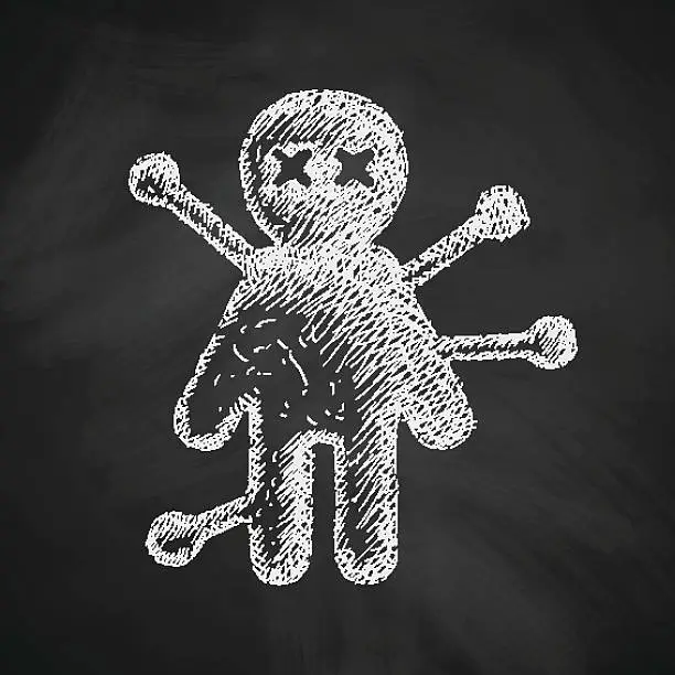 Vector illustration of voodoo Doll icon