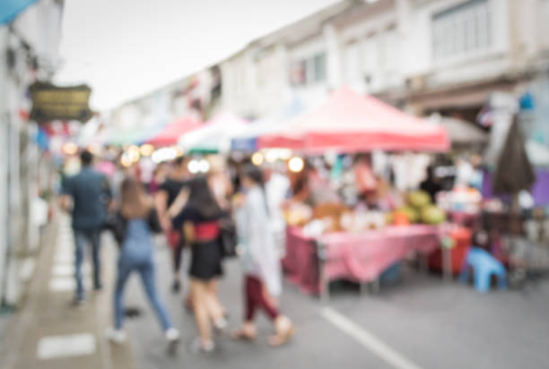 istock Blurred people walking on the street 486301080