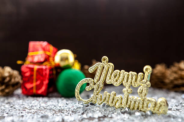 istock Merry Christmas letters in a blurred background 486301564