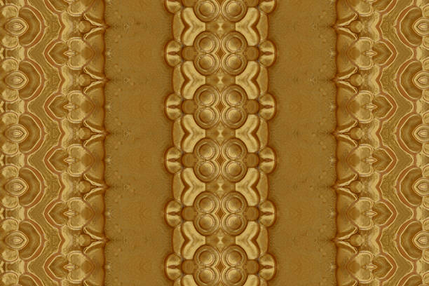 istock Cement gold  Crafts wall in the temple close 486302734