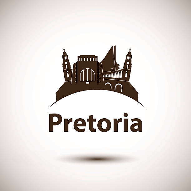 Pretoria South Africa city skyline silhouette. Pretoria South Africa city skyline silhouette. Vector illustration union buildings stock illustrations