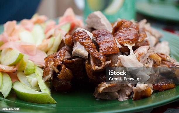 Grill Chicken Thai Style Stock Photo - Download Image Now - 2015, Animal, Appetizer