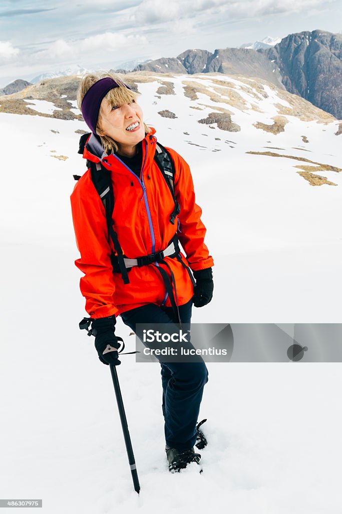 L'escalade hivernale - Photo de Adulte libre de droits