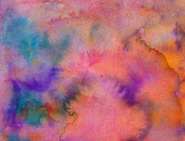 istock Tie dye effect hand painted with watercolors and inks 486308160