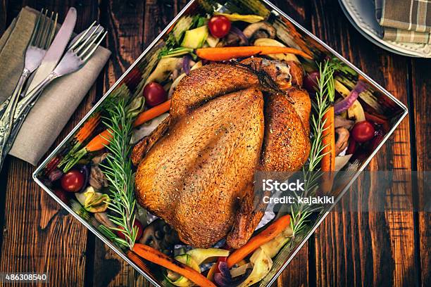 Roasted Turkey Stock Photo - Download Image Now - Chicken Meat, Christmas, Dinner