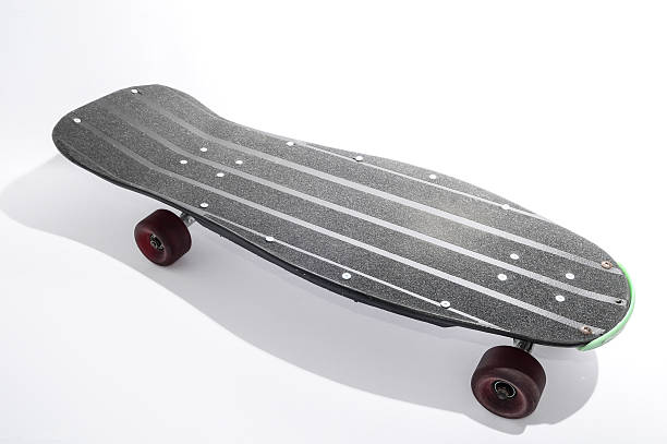 istock Vintage Style Longboard Black Skateboard 486311689