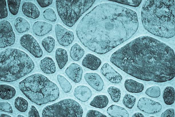 mosaic stone texture of blue turquoise color for abstract backgrounds with a blank space for the text