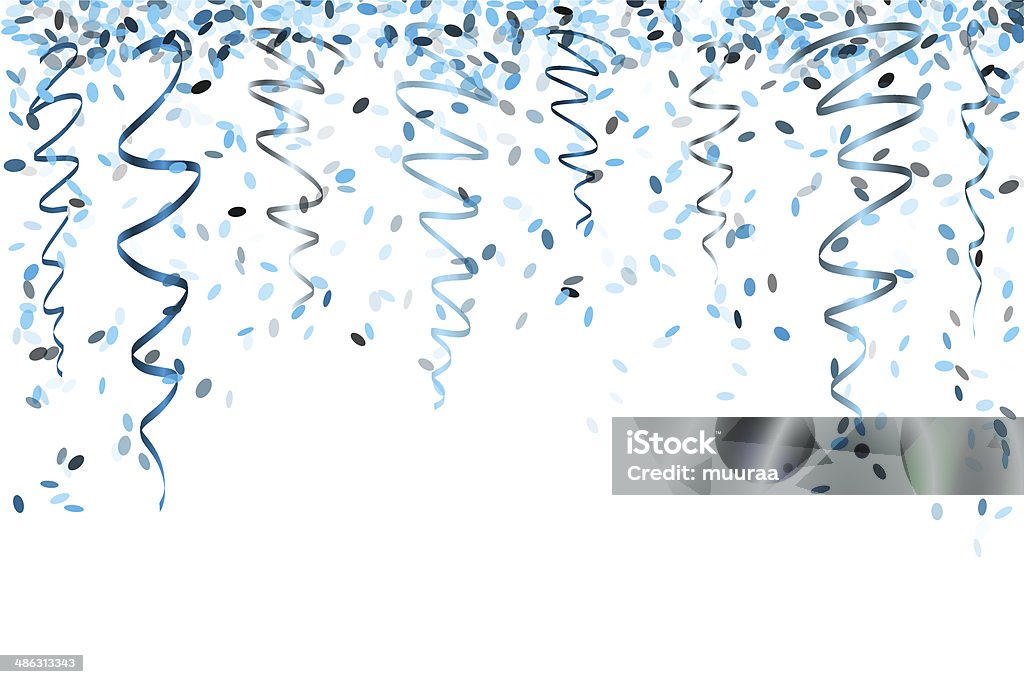falling blue confetti falling oval confetti with different blue colors and size Confetti stock vector