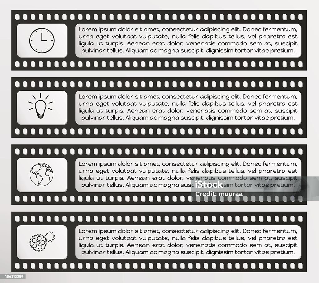 infographic vector filmstrip - arte vectorial de Abstracto libre de derechos