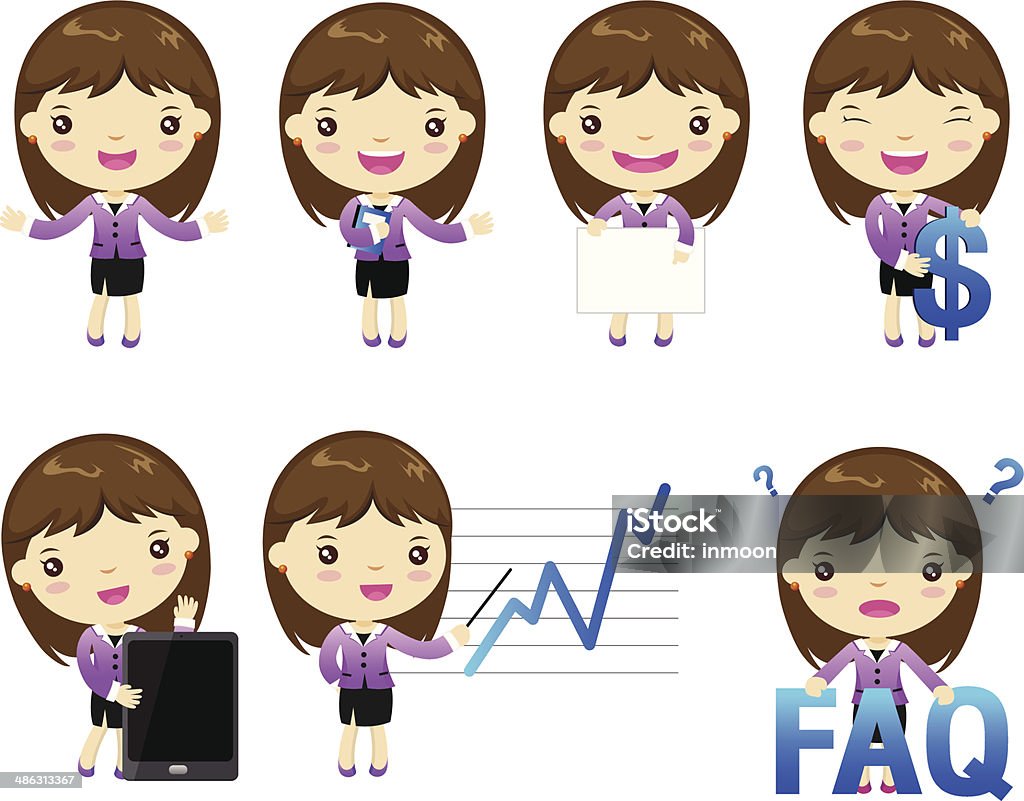 Historieta las personas de negocios - arte vectorial de Actuación - Representación libre de derechos