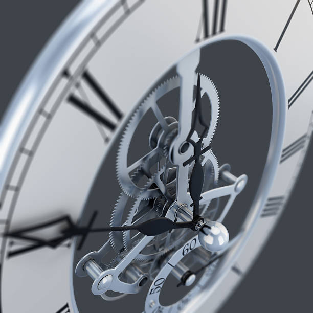 istock Close up of a clock with gears 486319586