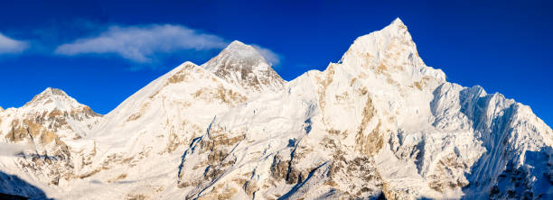 istock Panoramic view of Mount Everest, Nuptse from Kala Pattar 486319988