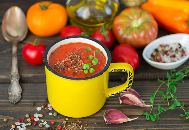 istock Homemade thick spicy vegetable soup 486324910