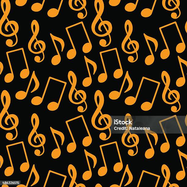 Musical Notes Tangles Seamless Pattern With Musical Notes And Treble Clef Stock Illustration ...