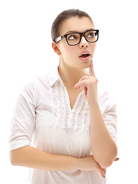 istock Portrait of thinking  girl 486327101