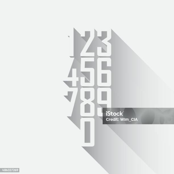 Numbers Set With Shadow Stock Illustration - Download Image Now ...