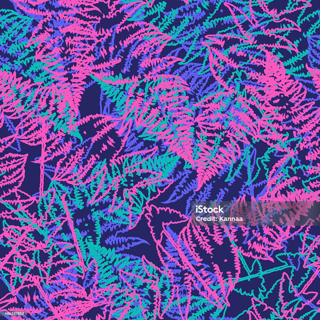 Seamless pattern of fern leaves.  illustration - Royalty-free 2015 Stockillustraties