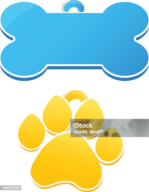 Cartoon Dog Tags Stock Illustration - Download Image Now - Name Tag, Dog,  Pets - iStock