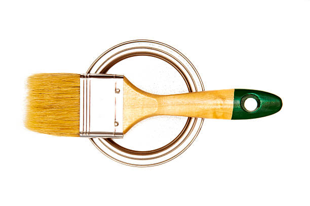 istock Can with paint and paintbrush 486328819