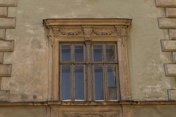 window on the facade of building