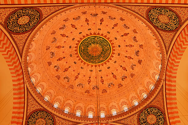 all'interno della moschea di sultanahmet - looking through window individuality old architecture foto e immagini stock