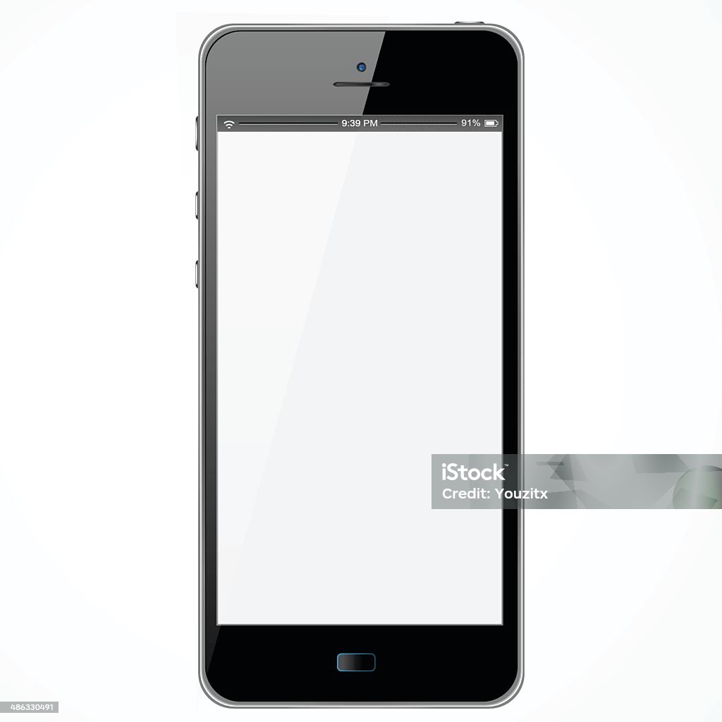 新しいスマ��ートフォンの画面にホワイト - からっぽのロイヤリティフリーベクトルアート