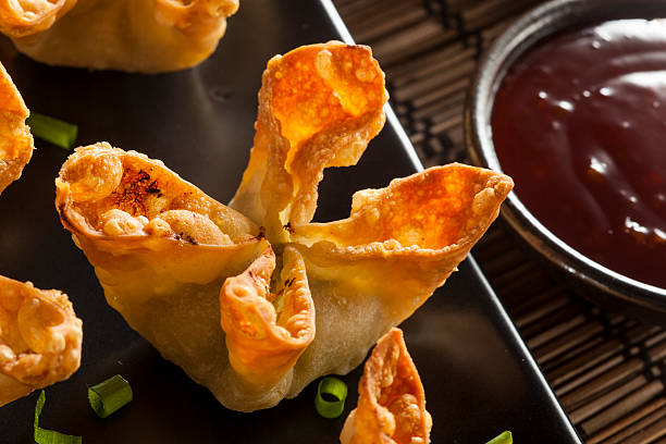 istock Asian Crab Rangoons with Sweet and Sour Sauce 486330745