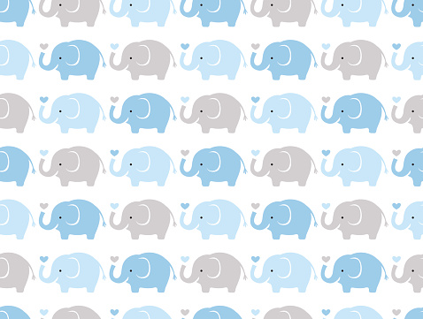 seamless elephants pattern