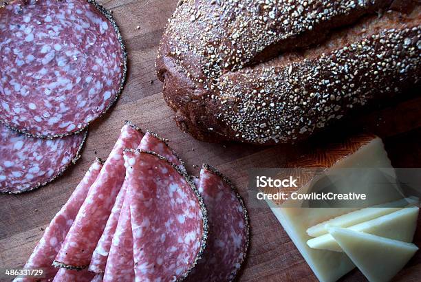 Rustic Sandwich Ingredients Stock Photo - Download Image Now - Arrangement, Back Lit, Baked
