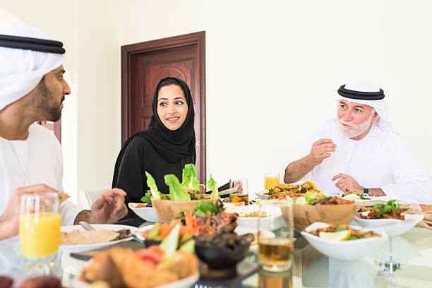 istock Arabic family Enjoying lunch 486333918