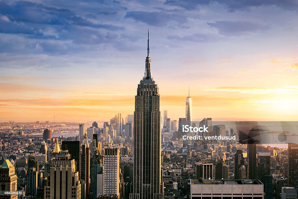 skyline von New York City - Lizenzfrei Empire State Building Stock-Foto