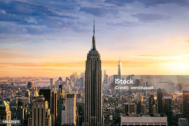 Skyline Von New York City Stockfoto und mehr Bilder von Empire State Building - Empire State Building, New York City, Bundesstaat New York