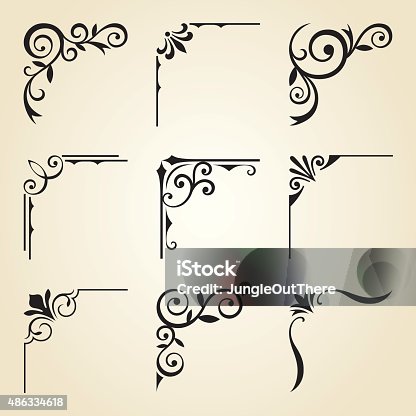 istock Decorative Corner Frames 486334618