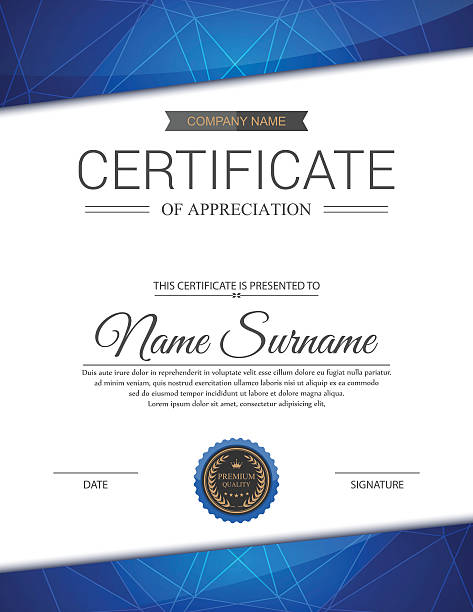 вектор сертификат шаблона. - frame certificate picture frame contemporary stock illustrations