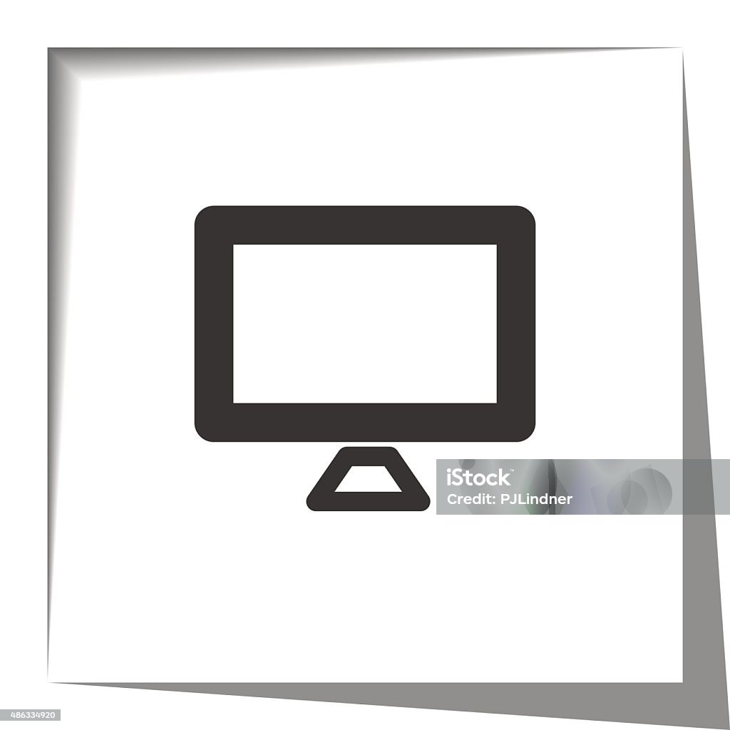 Paper Cutout Computer Computer Screen Paper Cut Out Stock Illustration - Download Image Now ...