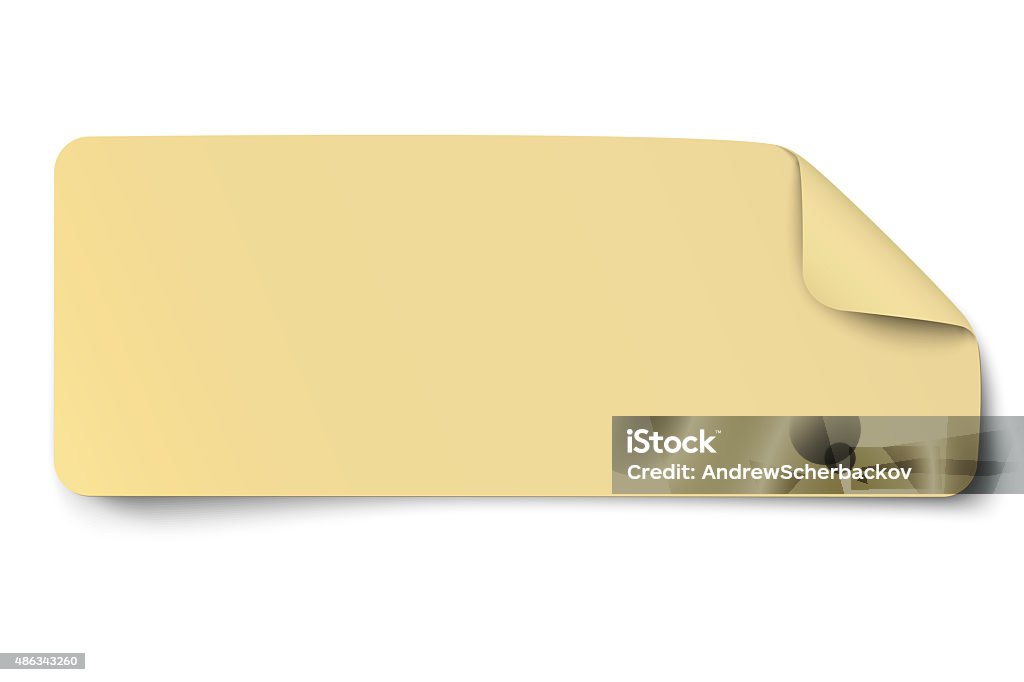 Sticker Rectangular Note Rectangular Yellow Oblong Paper Sticker Note Stock Illustration ...