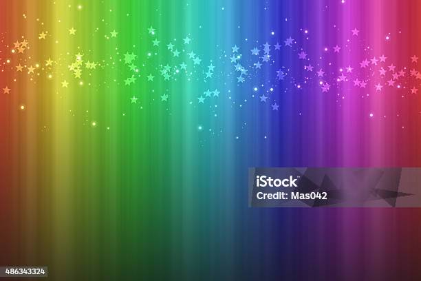 Colorful Rainbow Background With Vertical Stripes And Sparks Effect Stock Illustration - Download Image Now