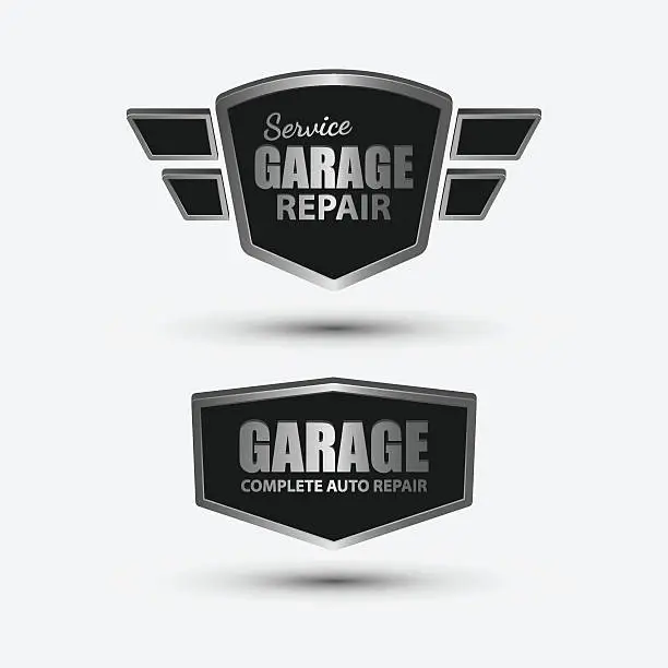 Vector illustration of Vintage garage retro label design.vector