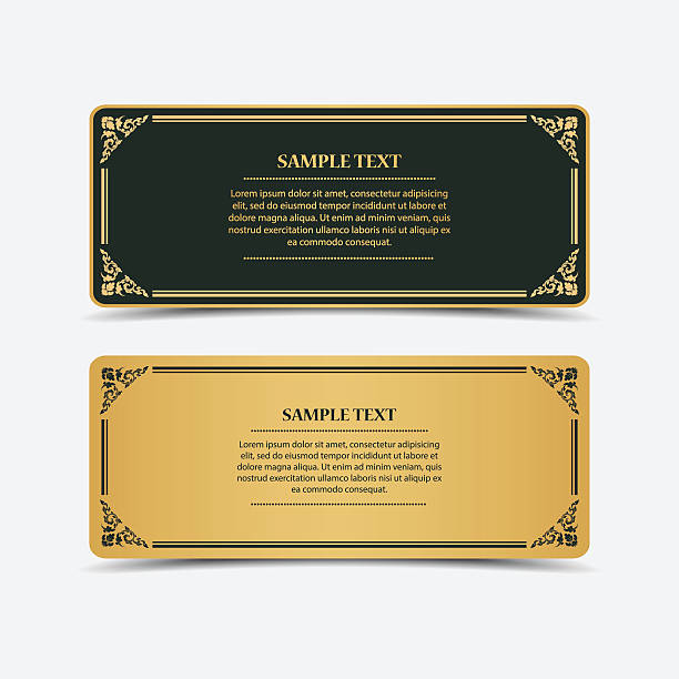 kolekcji banner design.vector - certificate frame award gold stock illustrations