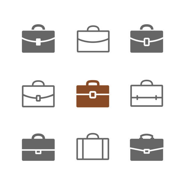 портфель - suitcase stock illustrations