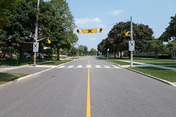 School Crosswalk stock photo