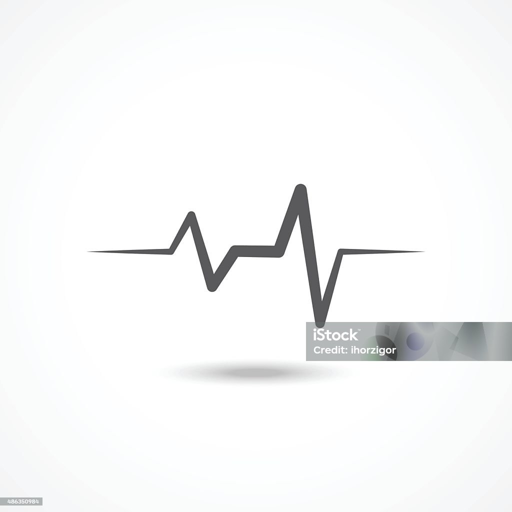 Cardiogram icon Cardiogram icon Gray illustration on white background Electrocardiography stock vector