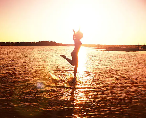 Photo of Happy woman on in the sea